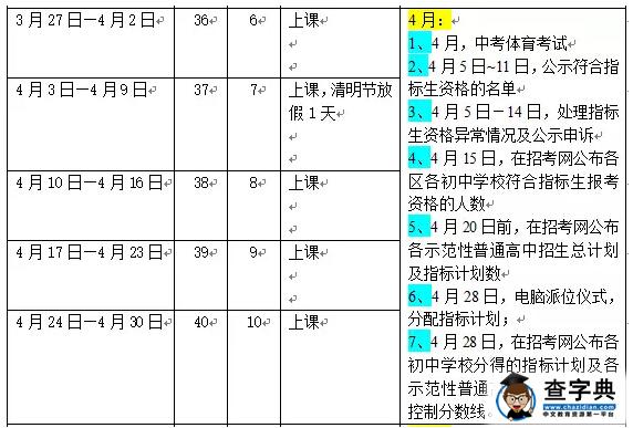 2016广州中考日程安排表