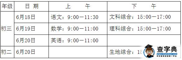 2016湖南娄底中考时间