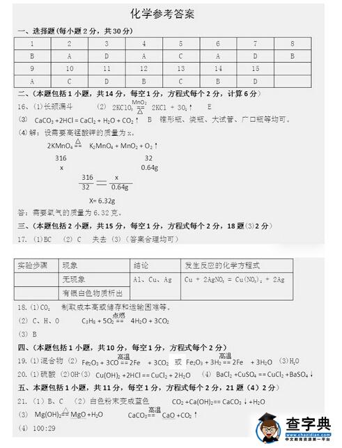 2016江苏南京建邺区中考一模化学试题及答案