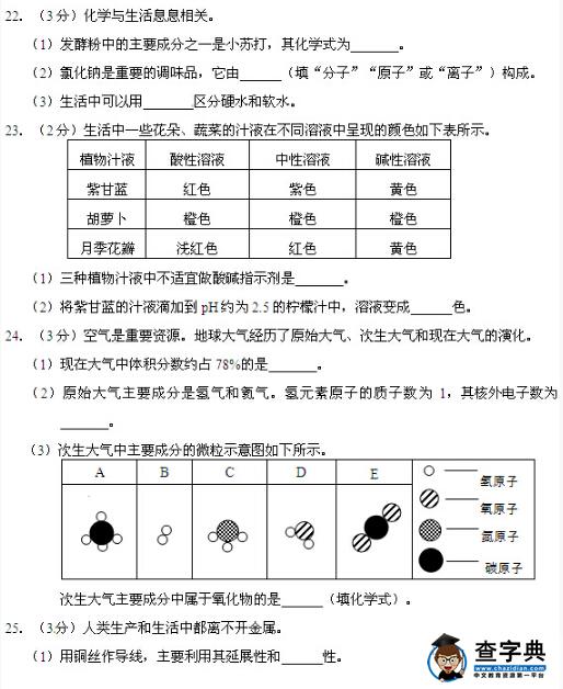 2016北京石景山区中考二模化学试题