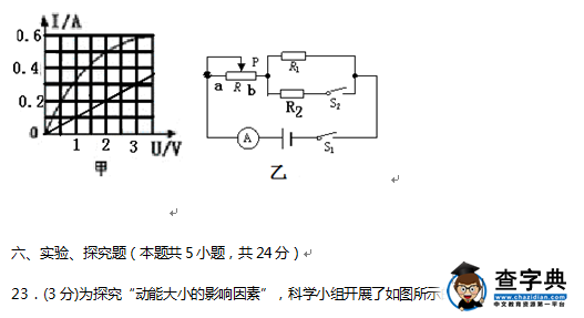 2016锦州中考物理试题及答案
