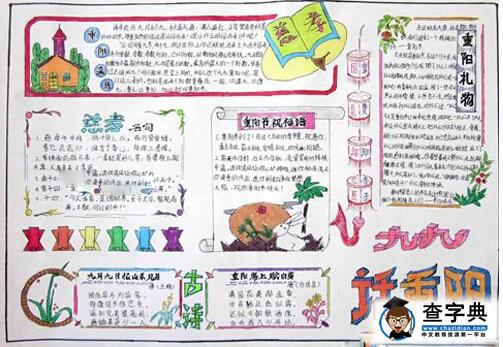 2016重阳节手抄报图片:话重阳