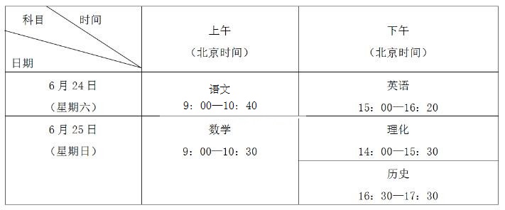 2017广东深圳中考考试时间1
