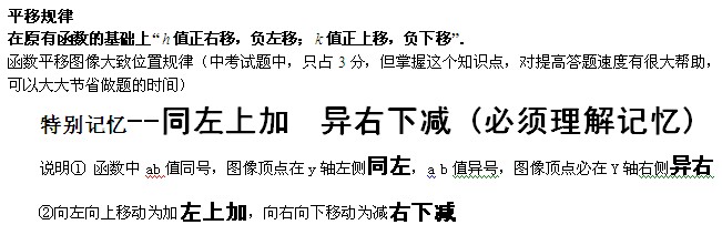 中考数学考试知识点分析:二次函数4