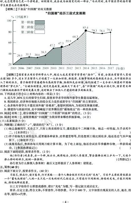 福建2018年中考语文试题及参考答案4