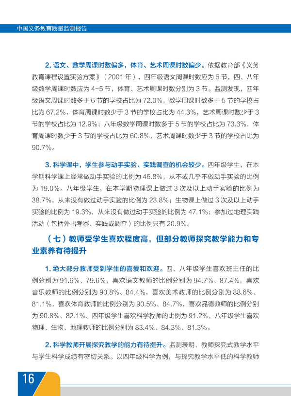 我国首份《中国义务教育质量监测报告》全文19
