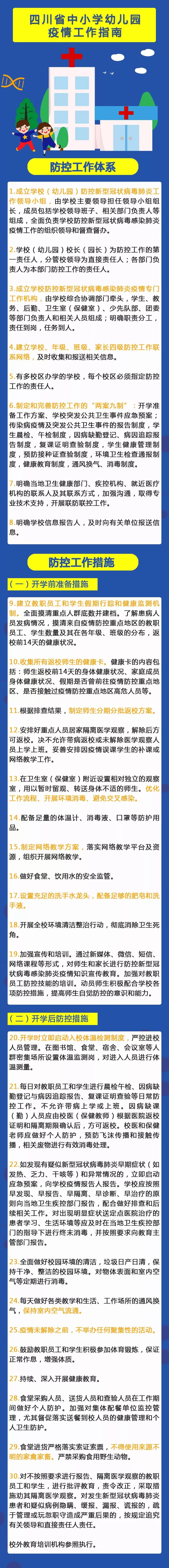 四川出台中小学幼儿园防控指南30条1